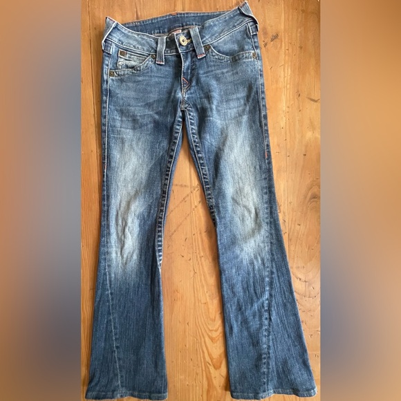 True Religion Womens Medium Wash Flare Jeans "RN112790" "CA30427" Size 27 - Picture 3 of 11